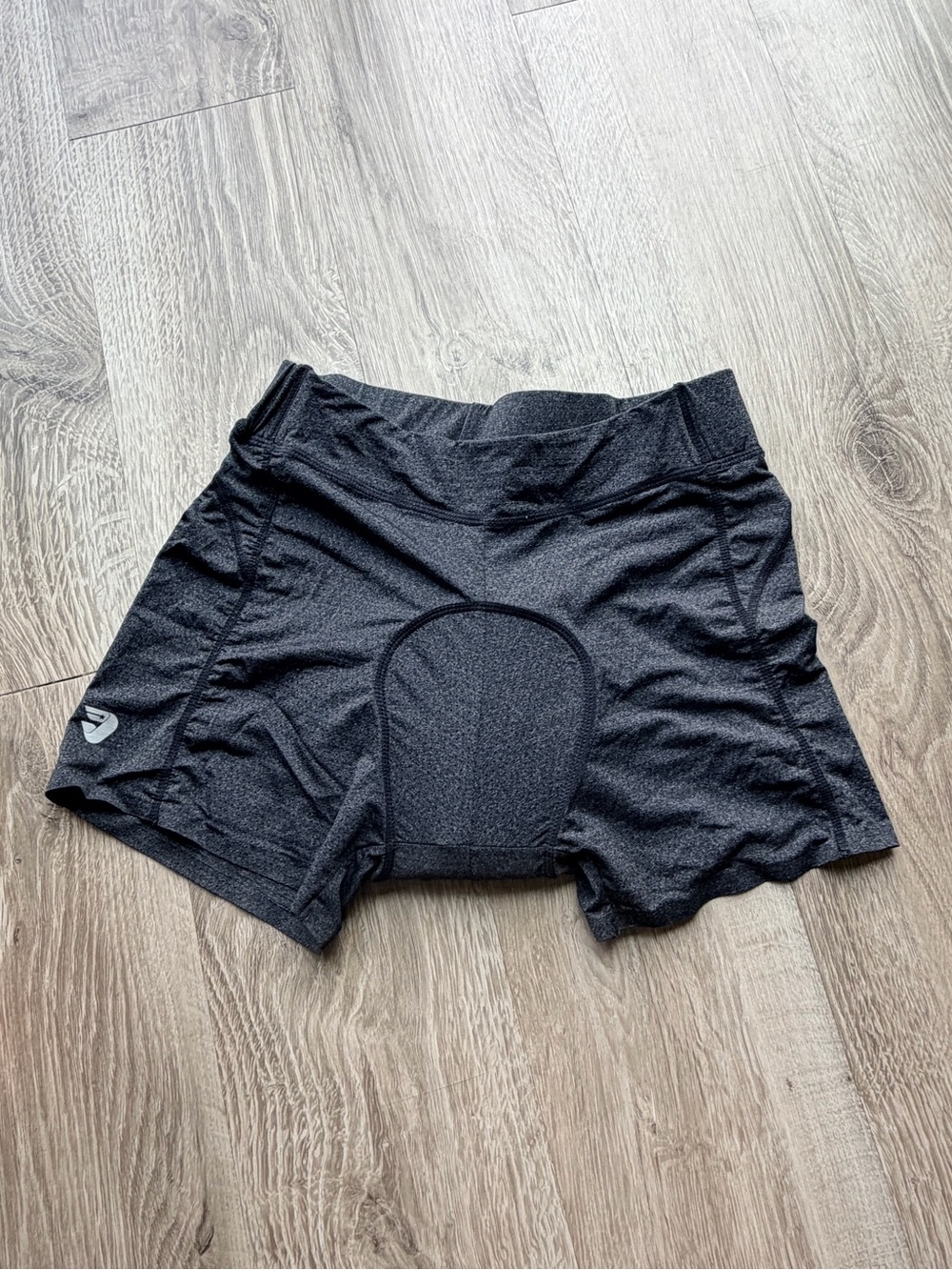 Women's Black Padded Bike Shorts with Discreet Logo